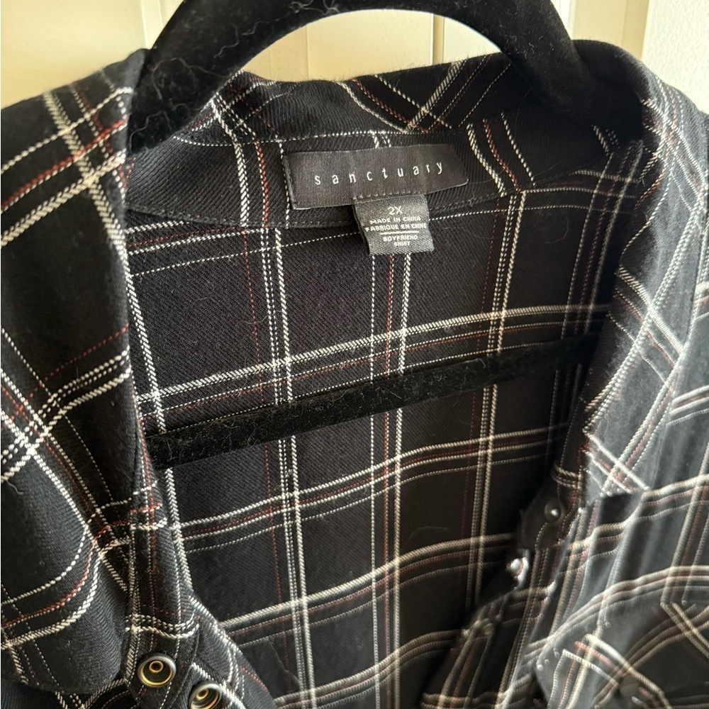 Sanctuary Black and White Plaid Dress - Picture 2 of 3